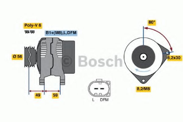 Imagine Generator / Alternator BOSCH 0 986 044 390