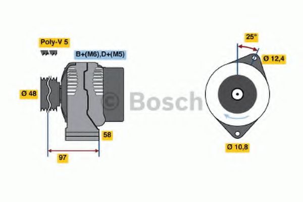 Imagine Generator / Alternator BOSCH 0 986 044 621