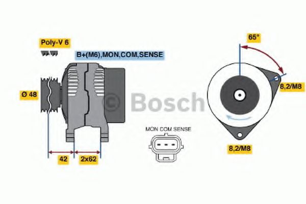 Imagine Generator / Alternator BOSCH 0 986 044 671