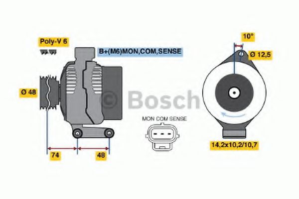 Imagine Generator / Alternator BOSCH 0 986 044 701