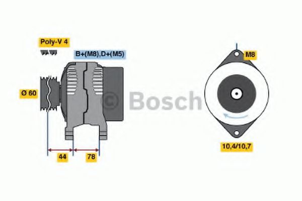 Imagine Generator / Alternator BOSCH 0 986 044 801