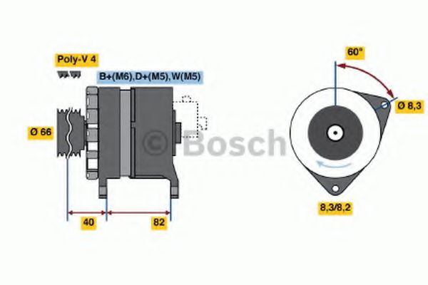 Imagine Generator / Alternator BOSCH 0 986 044 821