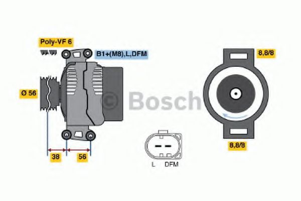 Imagine Generator / Alternator BOSCH 0 986 044 910