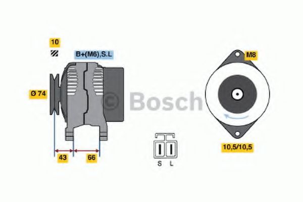 Imagine Generator / Alternator BOSCH 0 986 045 501