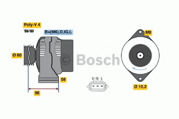 Imagine Generator / Alternator BOSCH 0 986 045 781