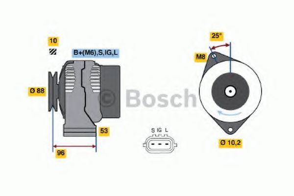 Imagine Generator / Alternator BOSCH 0 986 045 881