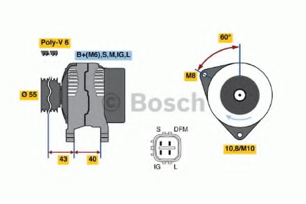 Imagine Generator / Alternator BOSCH 0 986 046 110