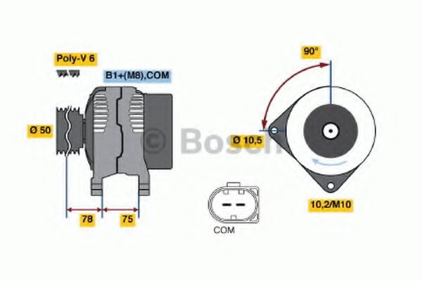 Imagine Generator / Alternator BOSCH 0 986 046 170
