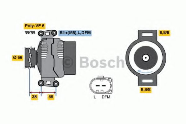 Imagine Generator / Alternator BOSCH 0 986 046 180