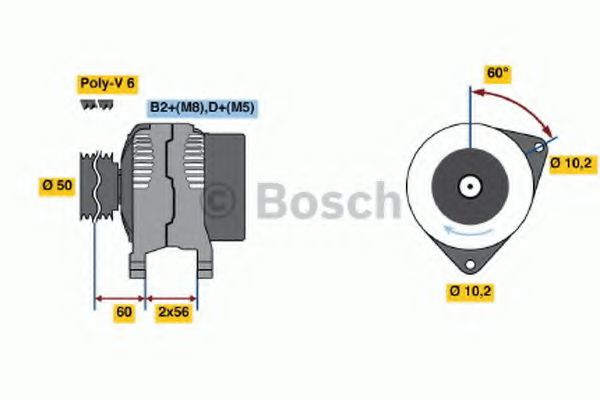 Imagine Generator / Alternator BOSCH 0 986 046 230