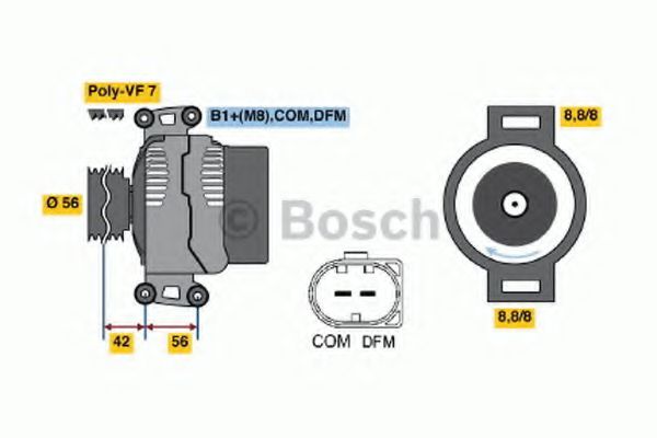 Imagine Generator / Alternator BOSCH 0 986 046 300