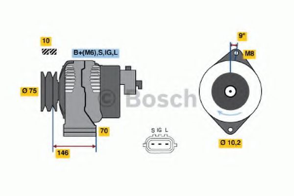 Imagine Generator / Alternator BOSCH 0 986 046 381