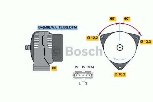 Imagine Generator / Alternator BOSCH 0 986 046 590