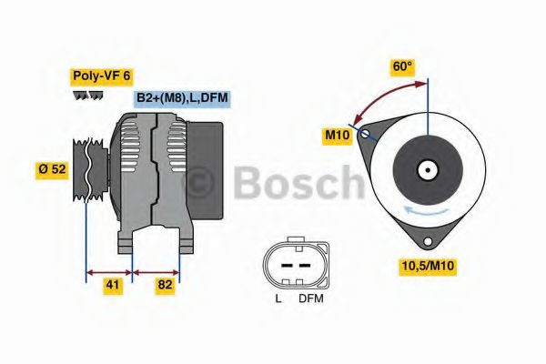 Imagine Generator / Alternator BOSCH 0 986 047 140