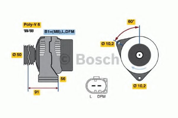 Imagine Generator / Alternator BOSCH 0 986 047 550