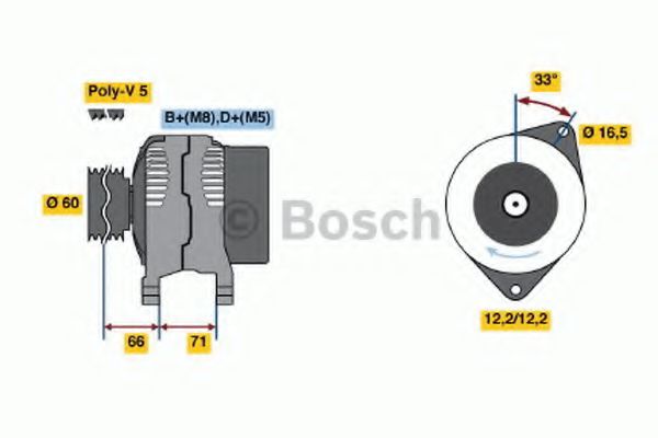 Imagine Generator / Alternator BOSCH 0 986 047 751