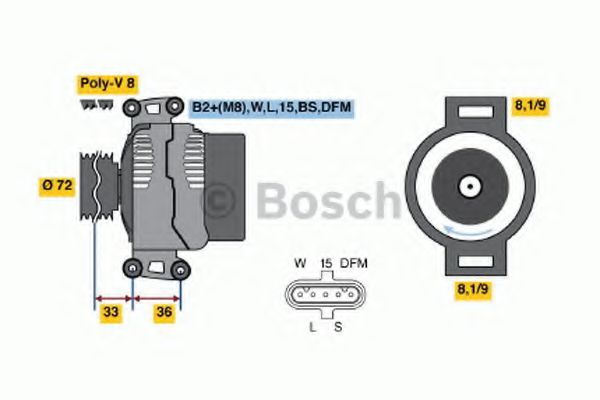 Imagine Generator / Alternator BOSCH 0 986 047 820