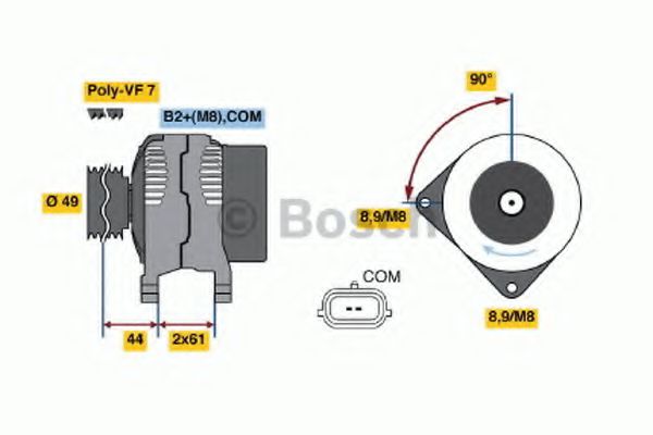 Imagine Generator / Alternator BOSCH 0 986 048 040