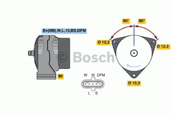 Imagine Generator / Alternator BOSCH 0 986 048 110