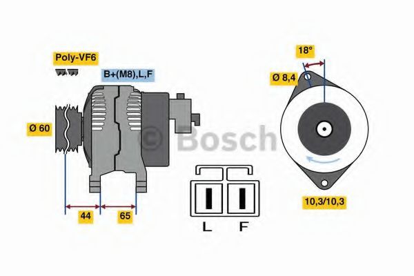 Imagine Generator / Alternator BOSCH 0 986 048 301