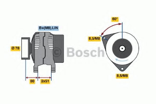 Imagine Generator / Alternator BOSCH 0 986 048 380