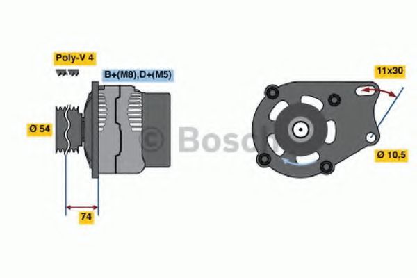 Imagine Generator / Alternator BOSCH 0 986 048 630