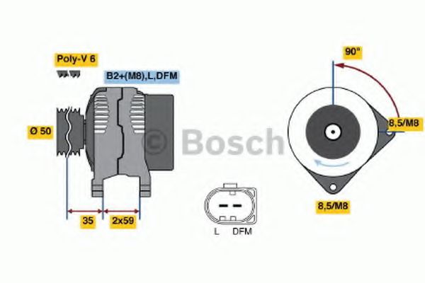 Imagine Generator / Alternator BOSCH 0 986 048 891