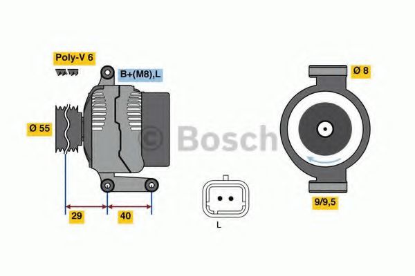 Imagine Generator / Alternator BOSCH 0 986 080 220