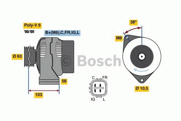 Imagine Generator / Alternator BOSCH 0 986 080 240