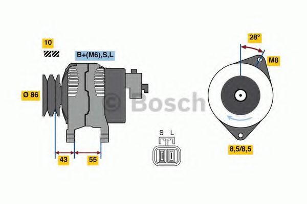 Imagine Generator / Alternator BOSCH 0 986 080 260