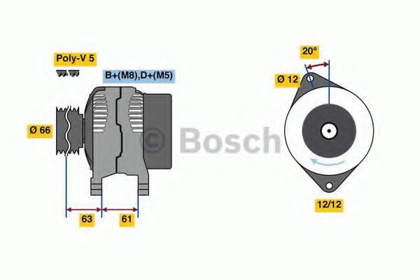 Imagine Generator / Alternator BOSCH 0 986 080 280