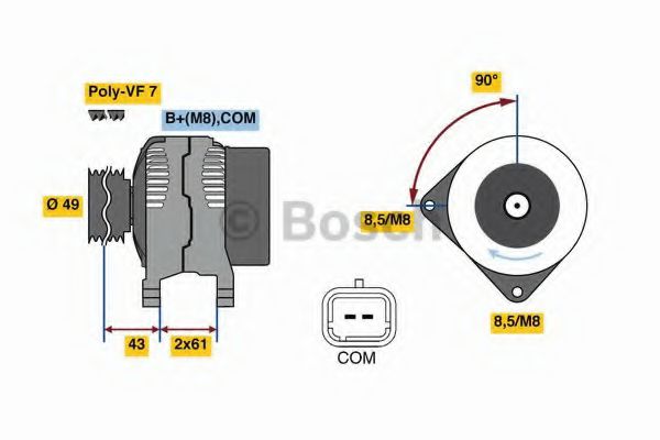 Imagine Generator / Alternator BOSCH 0 986 080 420