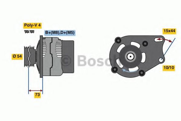 Imagine Generator / Alternator BOSCH 0 986 080 560