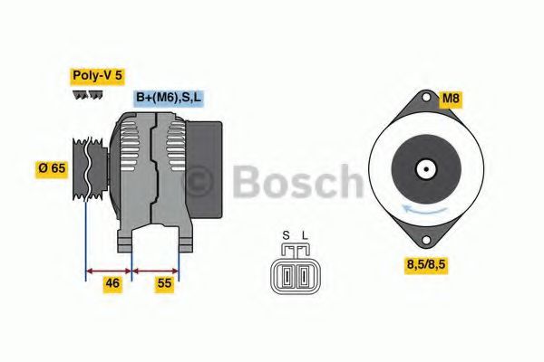 Imagine Generator / Alternator BOSCH 0 986 080 690