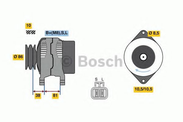 Imagine Generator / Alternator BOSCH 0 986 080 740