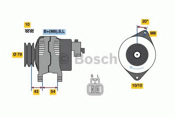 Imagine Generator / Alternator BOSCH 0 986 080 840