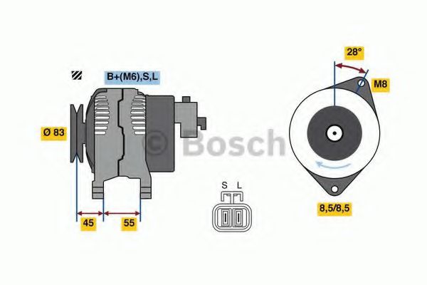 Imagine Generator / Alternator BOSCH 0 986 080 880