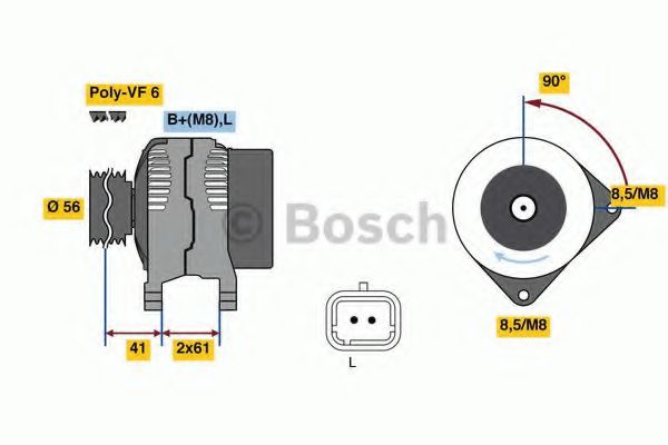 Imagine Generator / Alternator BOSCH 0 986 081 270