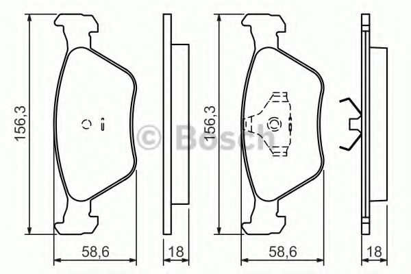 Imagine set placute frana,frana disc BOSCH 0 986 424 200