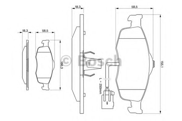 Imagine set placute frana,frana disc BOSCH 0 986 424 359