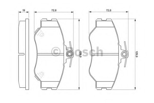 Imagine set placute frana,frana disc BOSCH 0 986 424 368