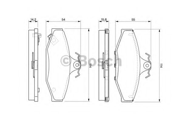 Imagine set placute frana,frana disc BOSCH 0 986 424 561