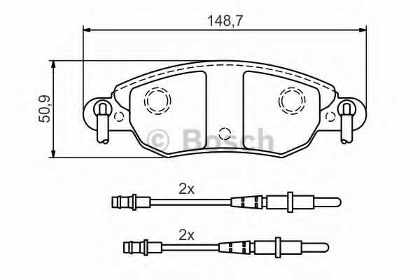 Imagine set placute frana,frana disc BOSCH 0 986 424 598