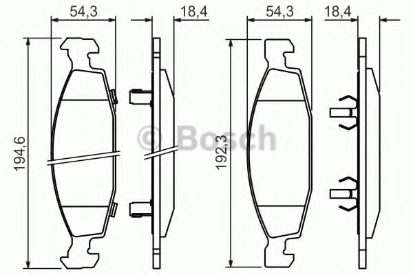 Imagine set placute frana,frana disc BOSCH 0 986 424 666