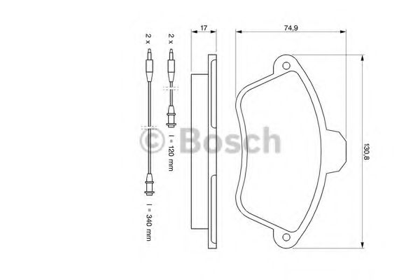 Imagine set placute frana,frana disc BOSCH 0 986 460 951