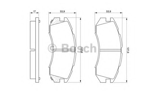 Imagine set placute frana,frana disc BOSCH 0 986 460 984