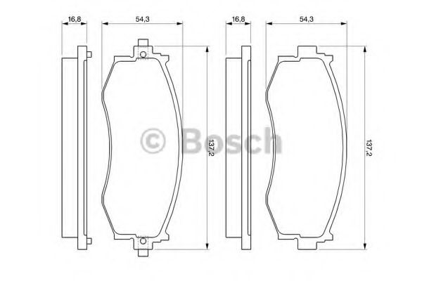 Imagine set placute frana,frana disc BOSCH 0 986 461 121