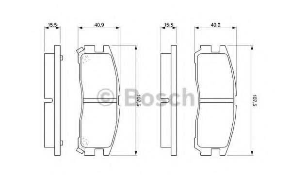 Imagine set placute frana,frana disc BOSCH 0 986 461 145