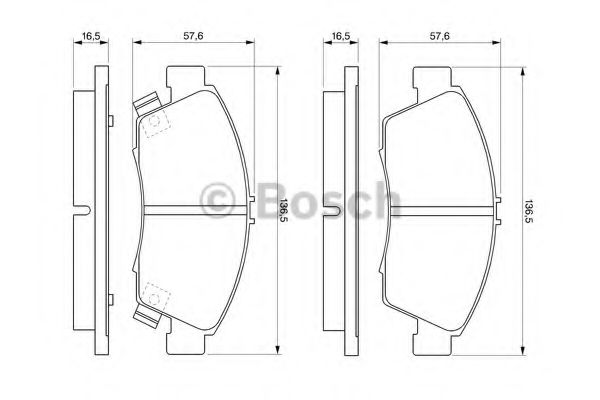 Imagine set placute frana,frana disc BOSCH 0 986 461 759