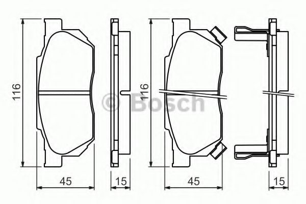 Imagine set placute frana,frana disc BOSCH 0 986 490 440